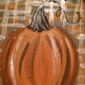 Hand Painted Pumpkin Sign